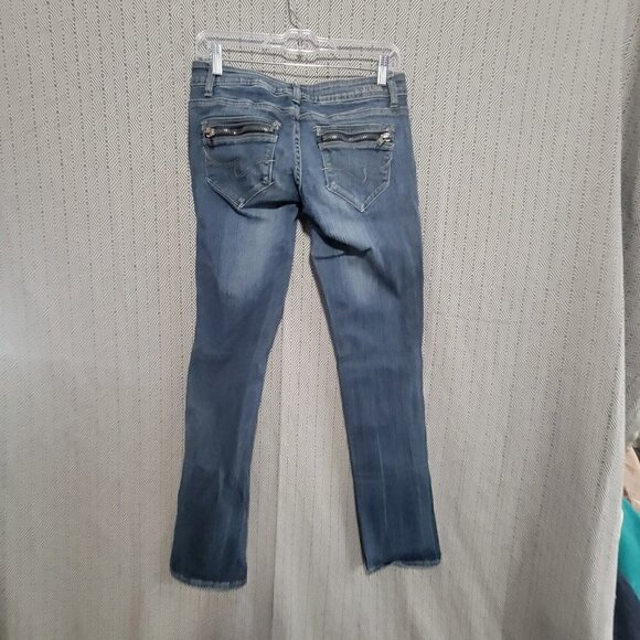 ZCO Jeans Women's Blue Straight Leg Jeans With Back Zipper Pockets Size 30/10 - Picture 6 of 10